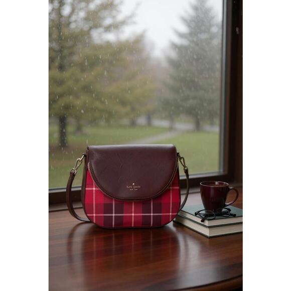 kate spade Handbags - Kate Spade Leila Plaid‎ Medium Flap Shoulder Bag - NWOT (New)